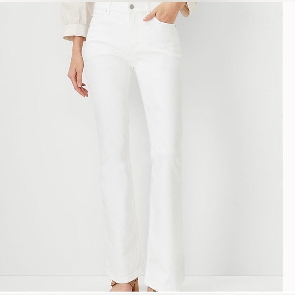 Ann Taylor White Slim Boot Jean - Picture 2 of 16